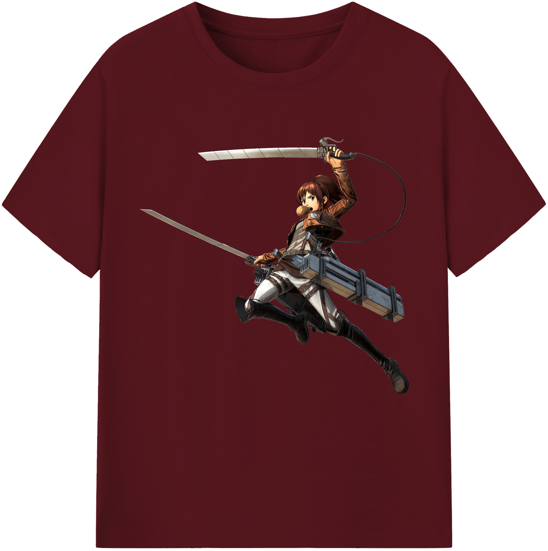 （画像用） 進撃の巨人 サシャ·ブラウス Attack on Titan Sasha Blaus 綿100％半袖Tシャツ（フロントプリント）